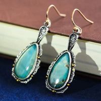 Boucles d'oreilles Vintage en Turquoise Ronde