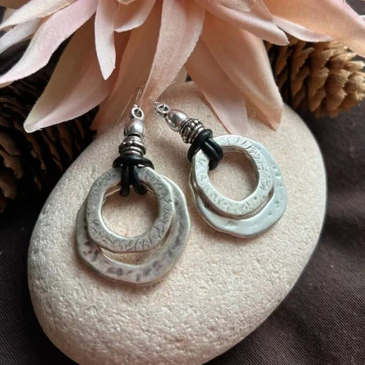 Boucles d'oreilles vintage en argent
