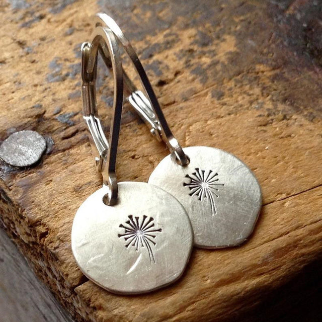 Boucles d'oreilles Pissenlit en Argent