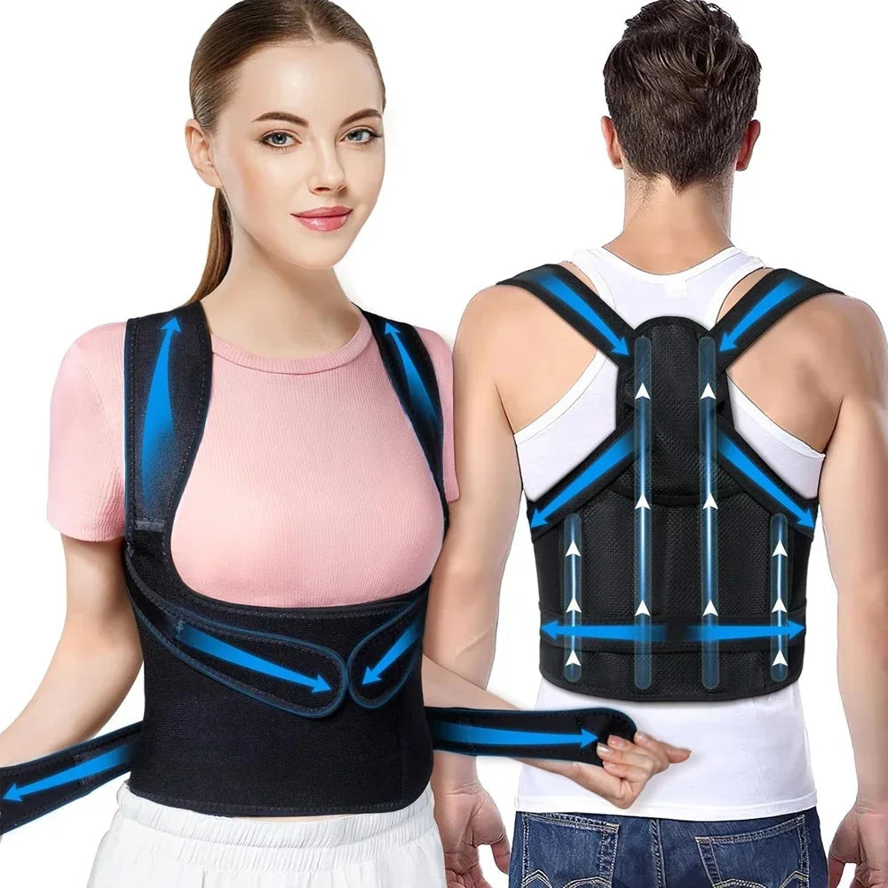 PosturaX™ – Correcteur de Posture Dorsal Réglable pour Soulager le Dos