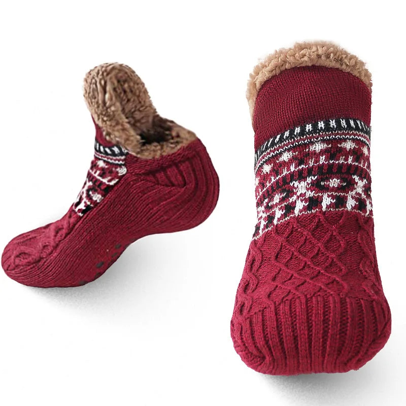 Chaussettes Chaudes Antidérapantes d'Automne pour Hommes et Femmes