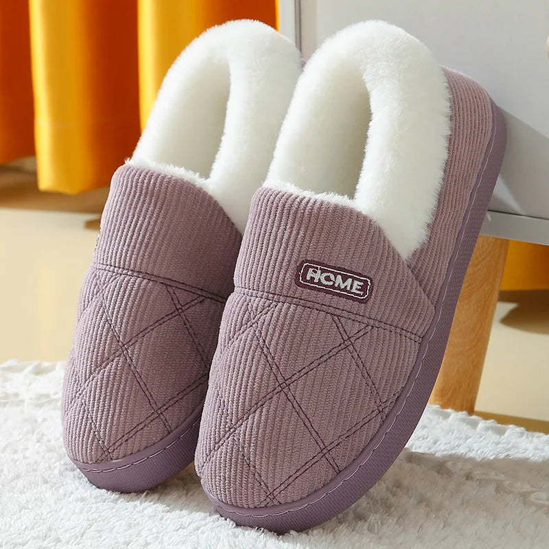 Pantoufles Douillettes en Peluche Confort pour Homme et Femme