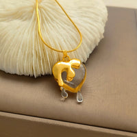 Collier Coeur à l'Huile sur Or