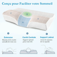 SpinaSoft™ – Oreiller Cervical Ergonomique à Mémoire de Forme