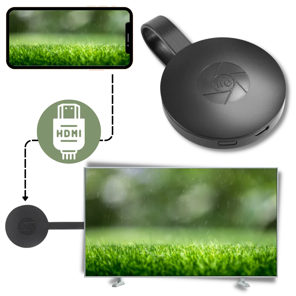 SteamCast™ – Clé Smart TV Stick Multimédia | Streaming 4K WiFi/HDMI