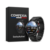 SwissActive™ – Montre Connectée Homme Suivi Santé & Résistance à l'Eau IP67
