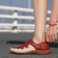 sandales vintage en cuir pour femme