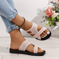 sandales à enfiler en maille pour femme