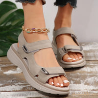 sandales d’été à scratch pour femme