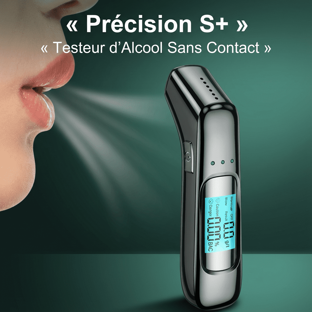 Alcotex™ – Éthylotest Électronique Portable à Lecture Rapide et Écran LCD