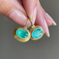 Boucles d'oreilles vintage en cristal de Turquoise