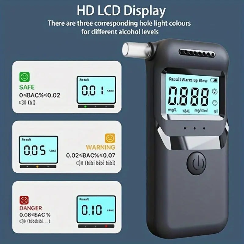AlcoZen™ – Éthylotest Électronique Portable à Affichage LCD Précis