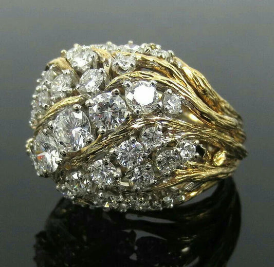 Bague vintage en or brillant exquis
