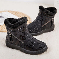 Bottines chaudes en peluche multicouleur pour femmes