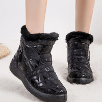 Bottines chaudes en peluche multicouleur pour femmes