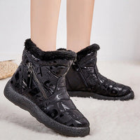 Bottines chaudes en peluche multicouleur pour femmes