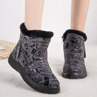 Bottines chaudes en peluche multicouleur pour femmes
