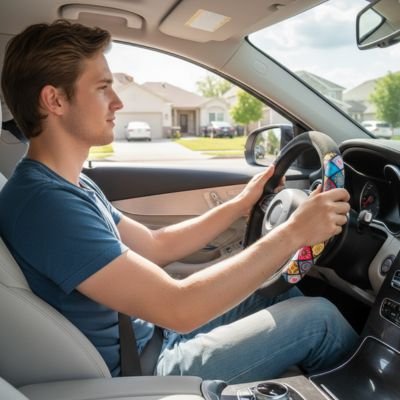 Couvre volant pour voiture