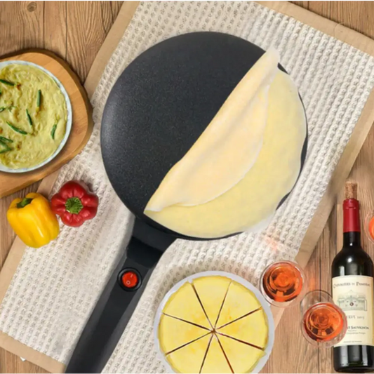Crêpière Électrique Compacte Cuisson Instantanée & Sûre - Santeova