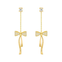 Boucles d'Oreilles avec Nœud en Cristal