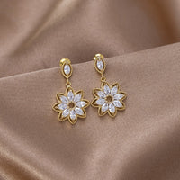 Boucles d'oreilles tournesol en cristal