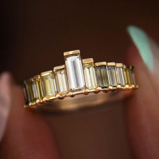 Bague en zirconium doré