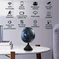 MiniCam™ – Caméra Espion 4K WiFi avec Vision Nocturne et Détection de Mouvement