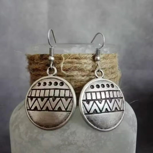 Boucles d'oreilles créoles vintage en argent
