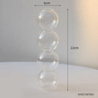 frJardioui Blanc / 4 Boules Vase en Verre "Bubble Glass"