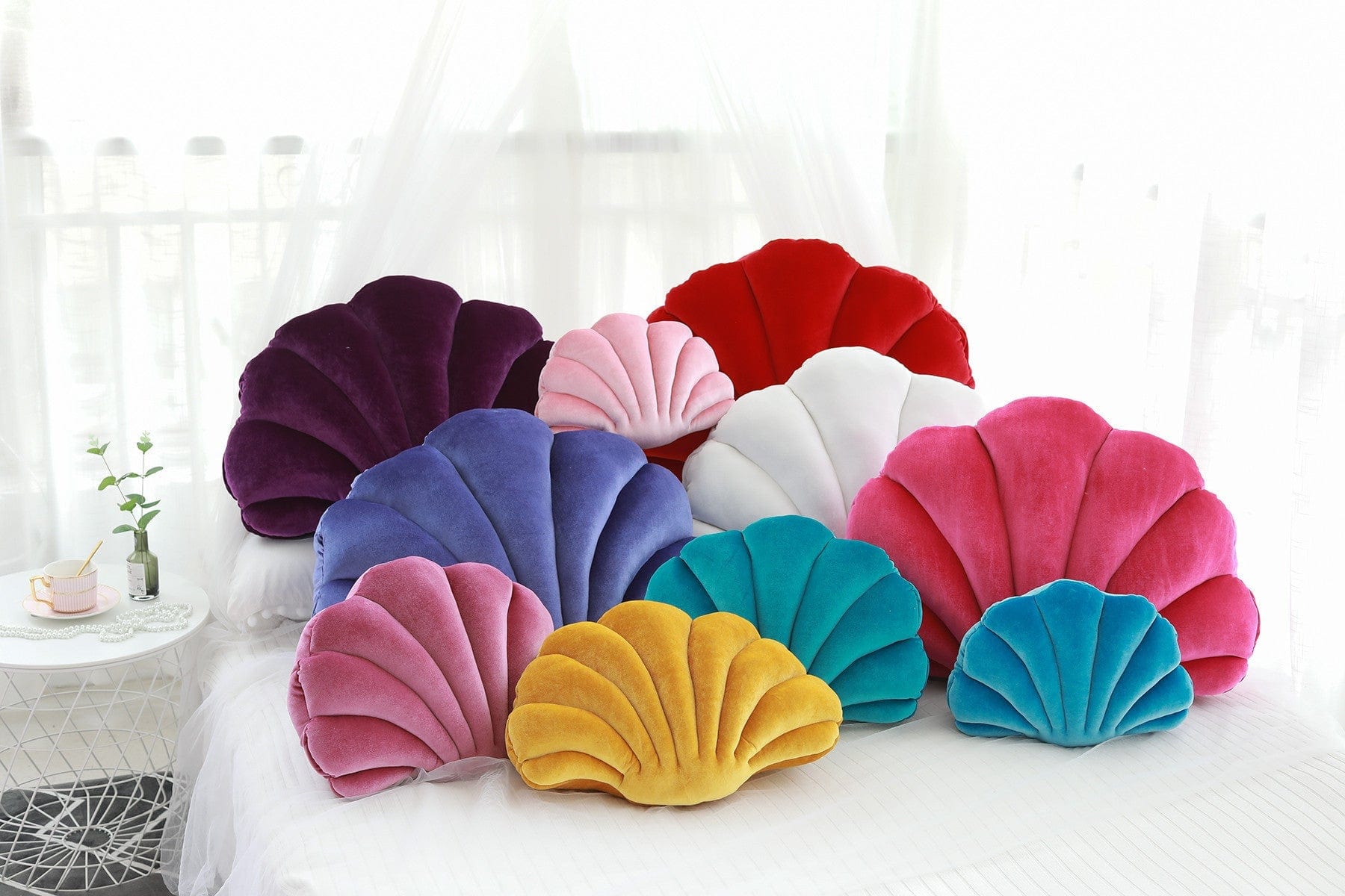 Coussin Coquillage en Velours