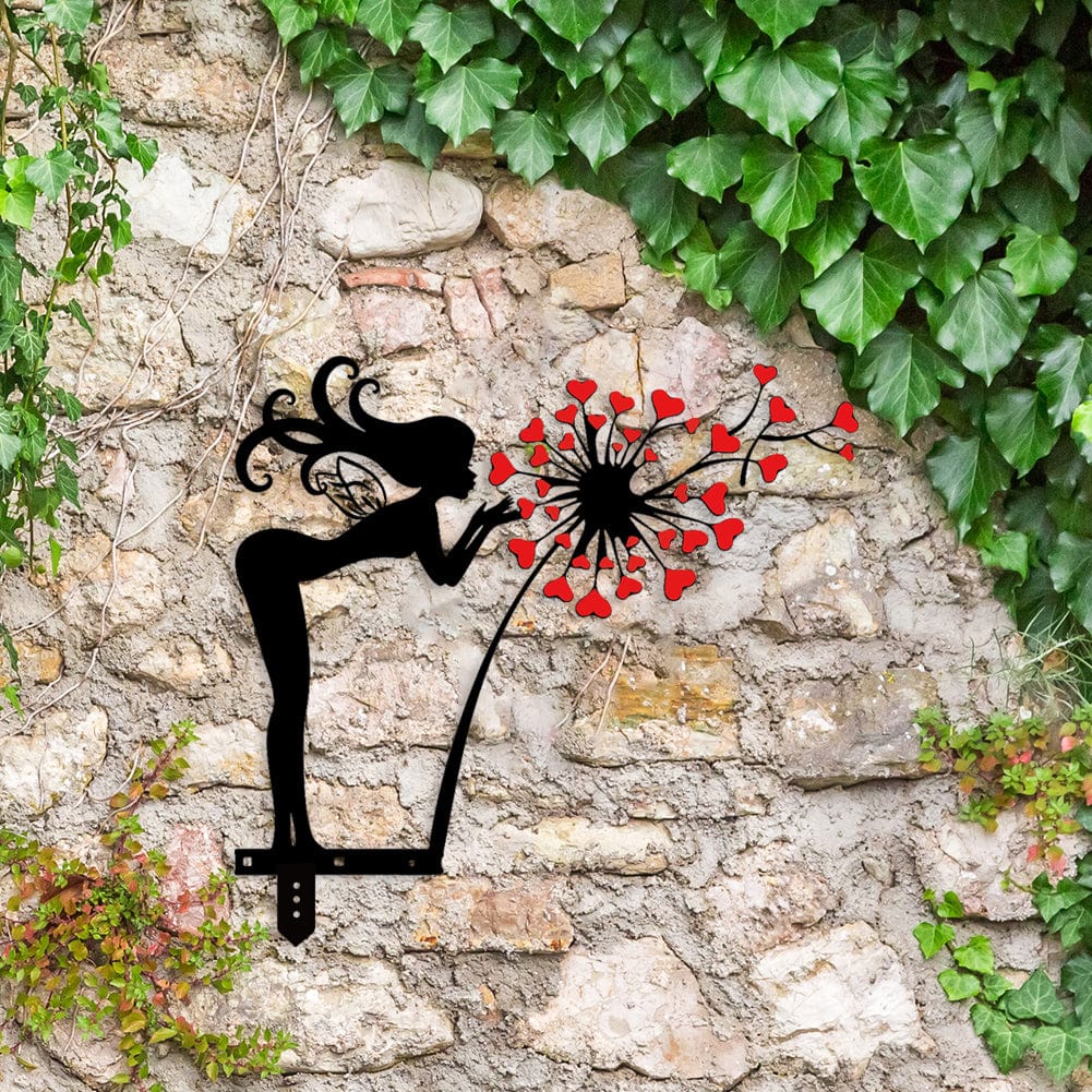 frJardioui Décoration Murale Extérieure "Les Pissenlits de l'Amour"