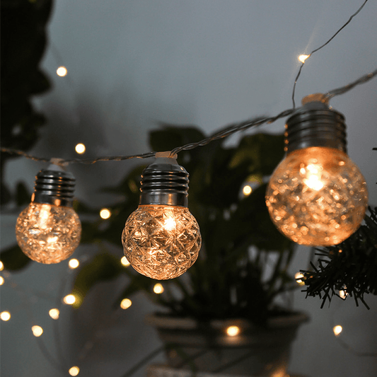 Guirlande Guinguette Solaire avec Ampoules en Suspension