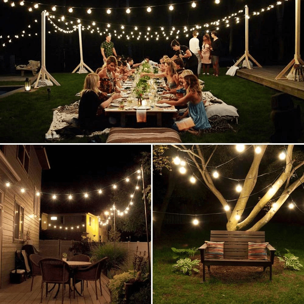 Guirlande Solaire Ampoule Extérieure LED