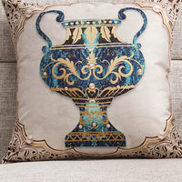Housse de Coussin Motif Eléphant Indien