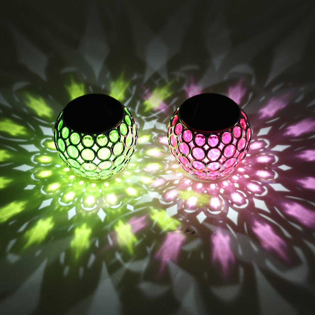 Lampe de Table Solaire Mosaïque Colorée LED