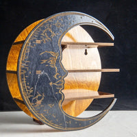 frJardioui étagère Marron Étagère "Croissant de Lune" en Bois