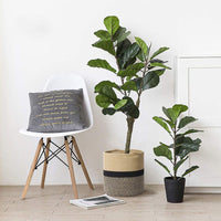 Panier Cache Pot en Jute et Coton