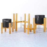 Petit Support de Plante en Bois de Bambou "Txikia"