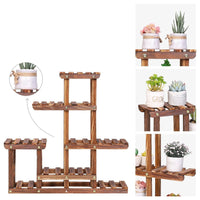 Porte Plante Ancien en Bois "Bulegoa"