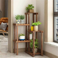 Porte Plante d'Angle en Bois "Angelua"