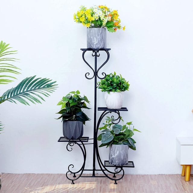 frJardioui étagère pour plante Porte Plante en Fer Forgé Vintage