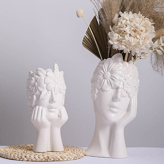 Vase en Céramique "Couronne de Fleurs"