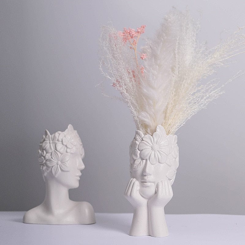 Vase en Céramique "Couronne de Fleurs"