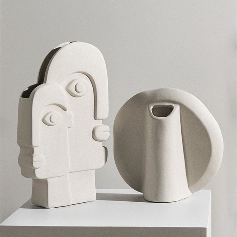 Vase Visage Abstrait