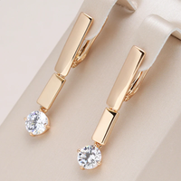 Boucles d'oreilles Classique Zirconia en Or