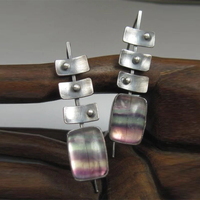 Boucles d'oreilles Boho Couleur Délavée en Argent