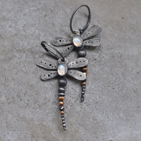 Boucles d'oreilles Libellule Vintage