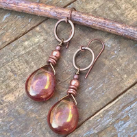 Pendants d'oreilles Vintage en Cristal