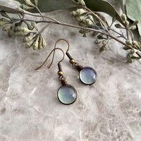 Pendants d'oreilles en Cristal de Lune Vintage