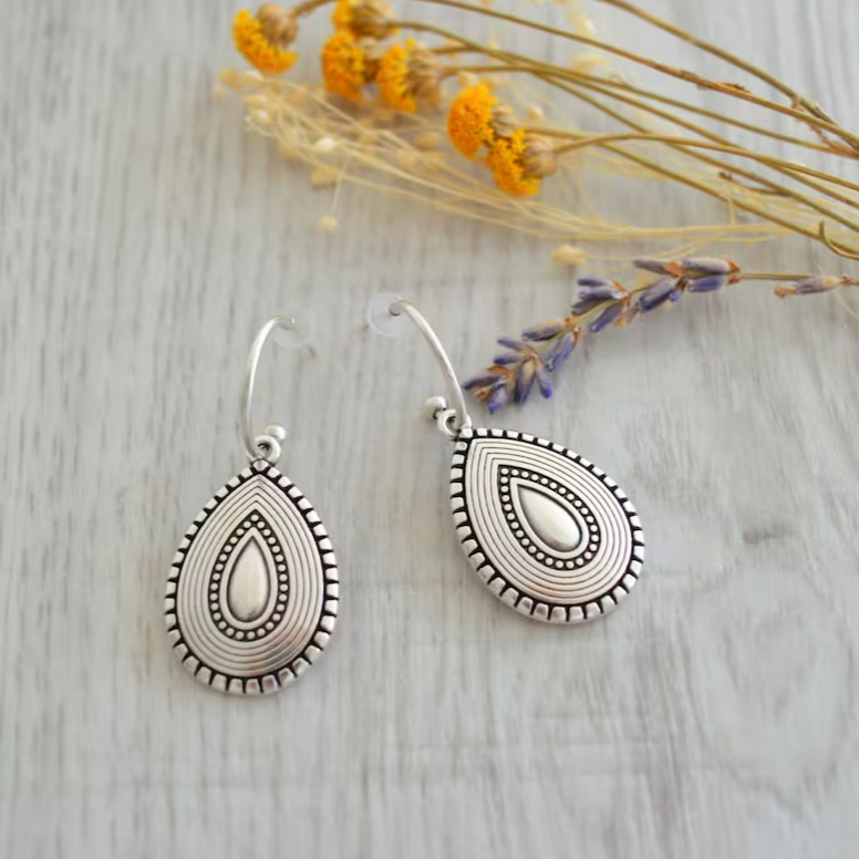 Boucles d'oreilles Vintage en Argent
